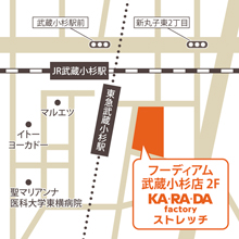 フーディアム武蔵小杉店の地図