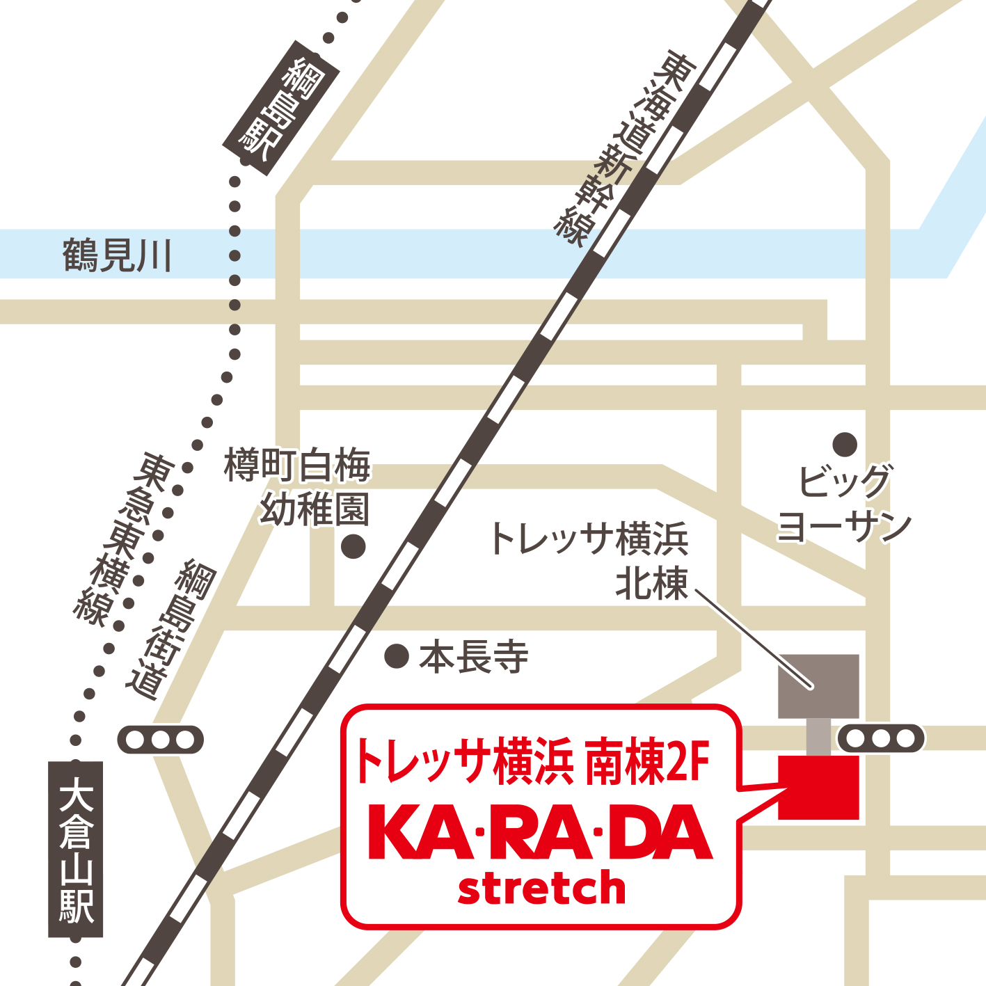 トレッサ横浜店の地図